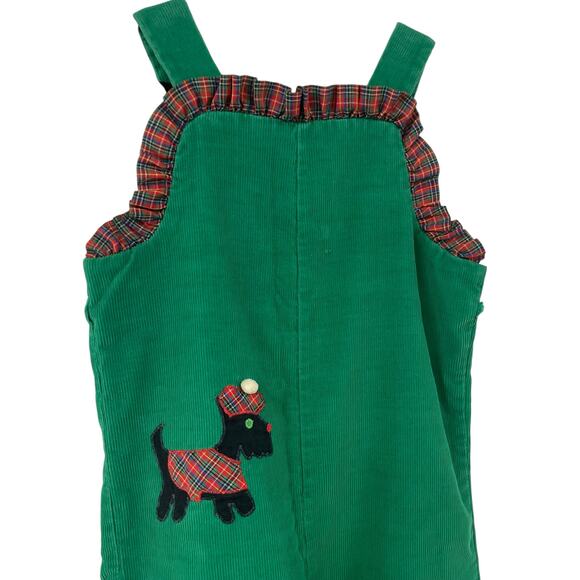 Vintage Betti Terell Scotty Dog Embroidered Corduroy Plaid Jumper 18-24 Months - Picture 3 of 6